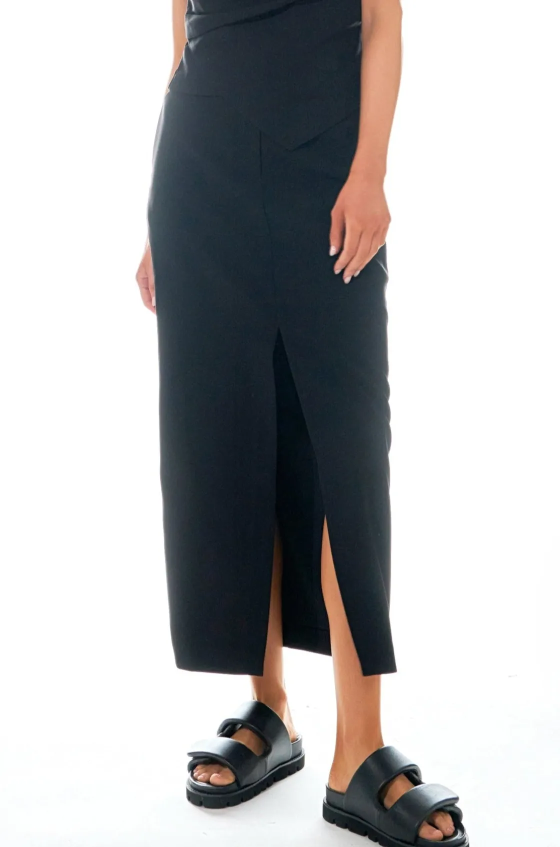 grey_lab__midwaisted_fron_6.webp GREY LAB Skirts | Tops*- Mid-Waisted Front Slit Maxi Skirt