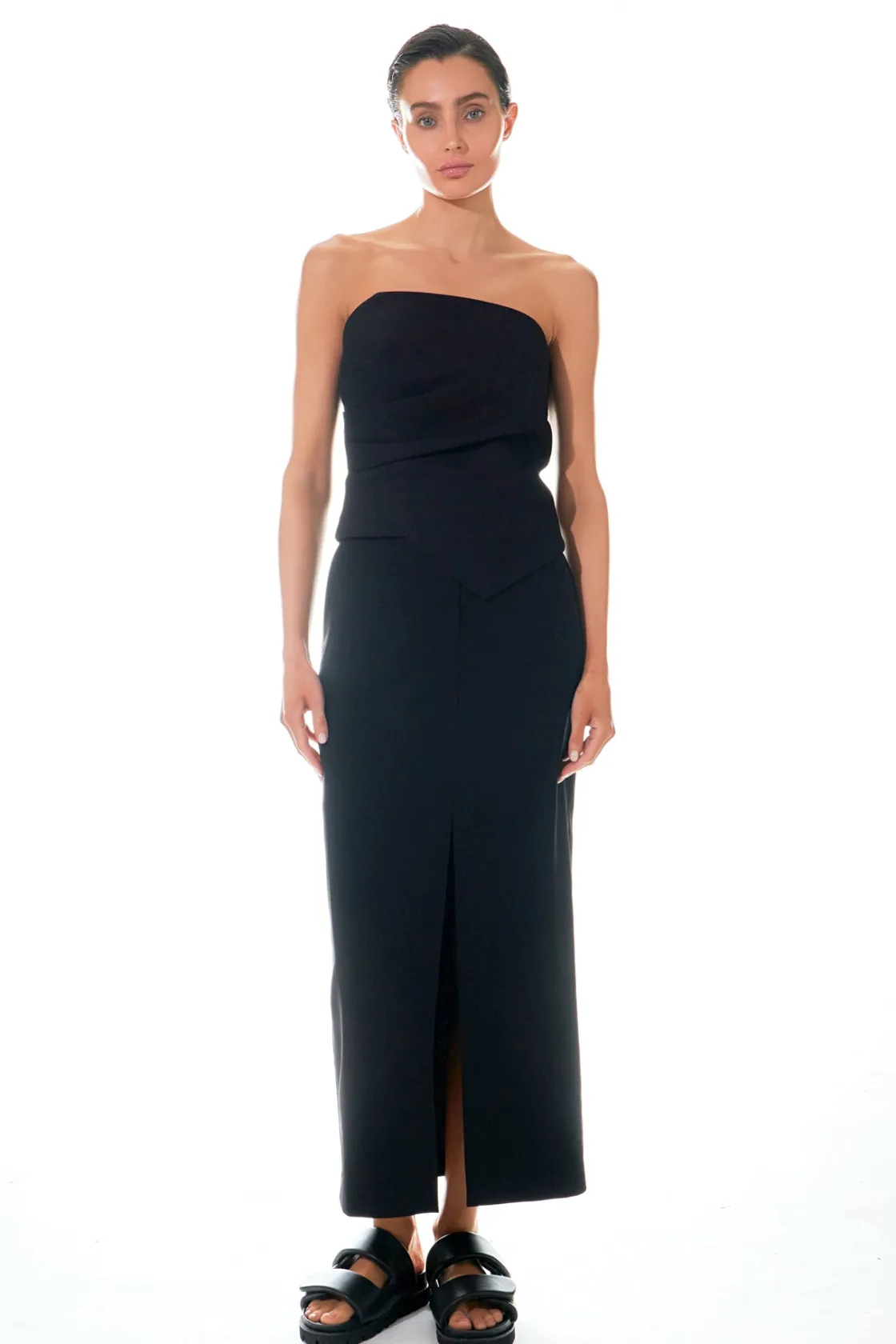 grey_lab__midwaisted_fron_9.webp GREY LAB Skirts | Tops*- Mid-Waisted Front Slit Maxi Skirt
