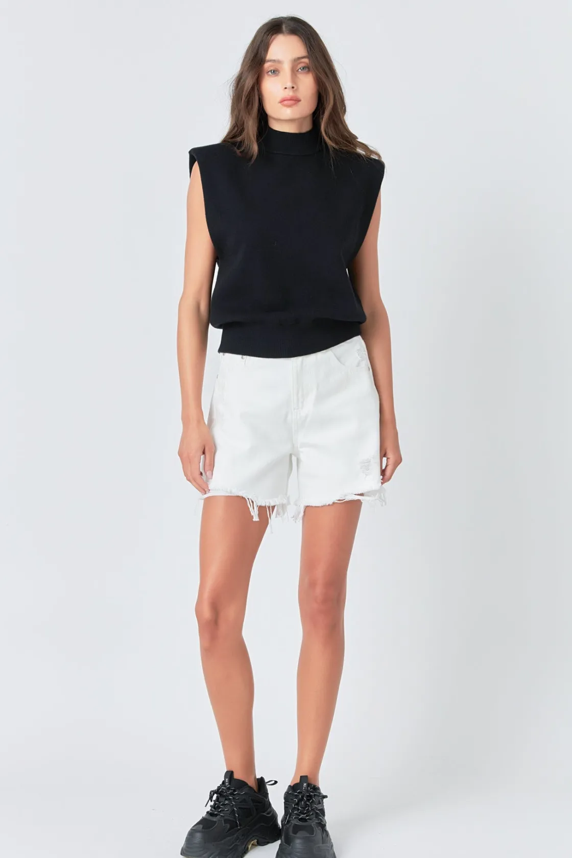 grey_lab__mock_neck_sleev_0.webp GREY LAB Sweaters & Knits | Tops*- Mock Neck Sleeveless Knit Top