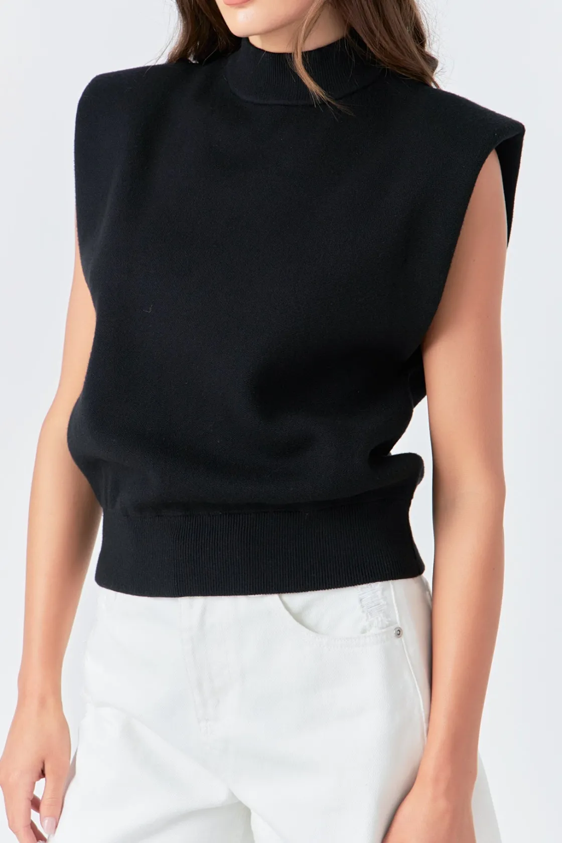 grey_lab__mock_neck_sleev_1.webp GREY LAB Sweaters & Knits | Tops*- Mock Neck Sleeveless Knit Top