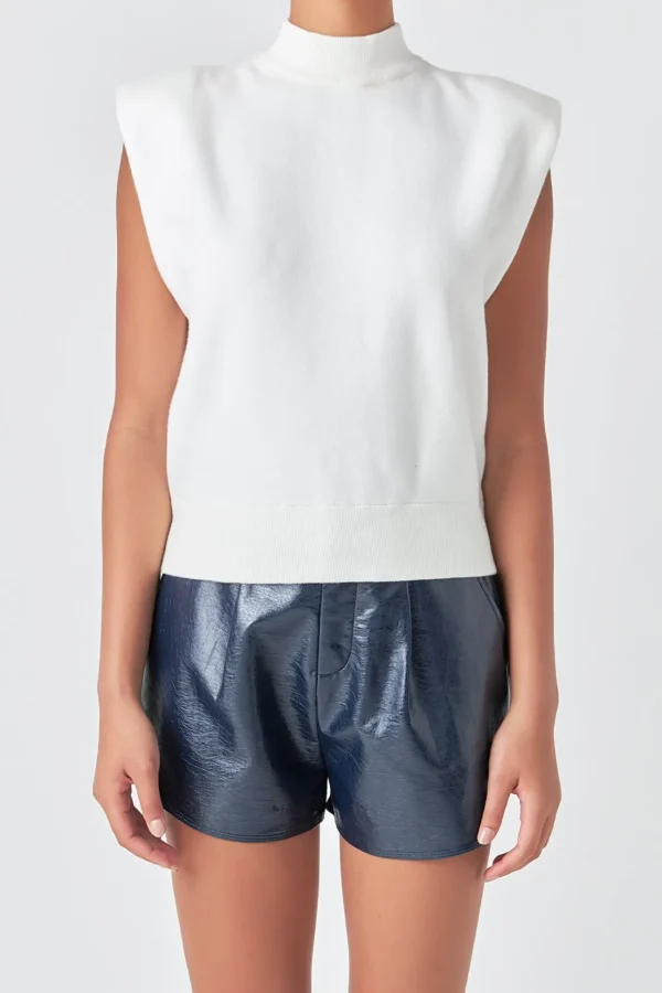 GREY LAB Sweaters & Knits | Tops*- Mock Neck Sleeveless Knit Top