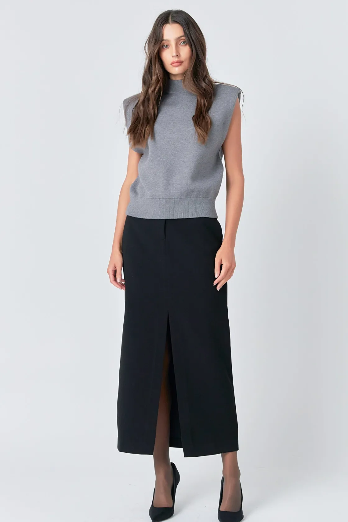 grey_lab__mock_neck_sleev_5.webp GREY LAB Sweaters & Knits | Tops*- Mock Neck Sleeveless Knit Top
