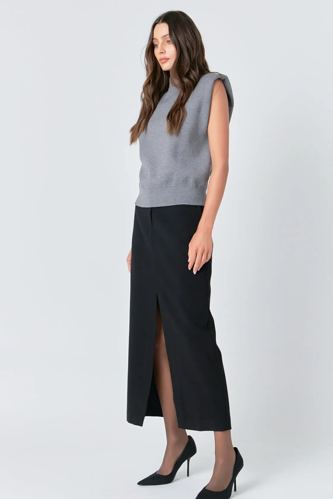 grey_lab__mock_neck_sleev_7.webp GREY LAB Sweaters & Knits | Tops*- Mock Neck Sleeveless Knit Top