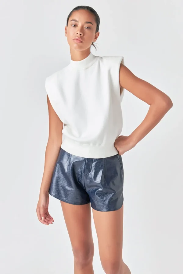 GREY LAB Sweaters & Knits | Tops*- Mock Neck Sleeveless Knit Top