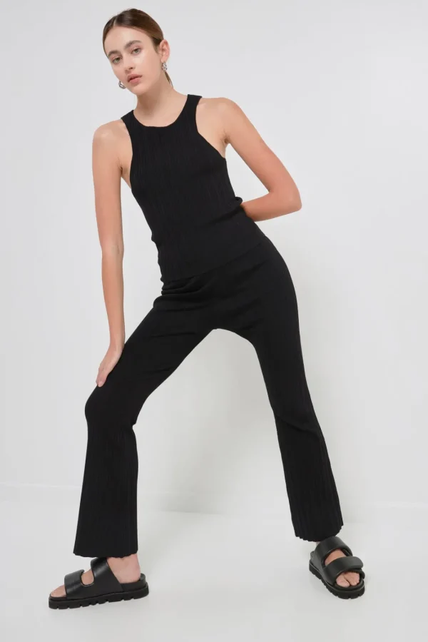 GREY LAB Sweaters & Knits | Pants*- Multi Rib Flared Knit Pants BLACK
