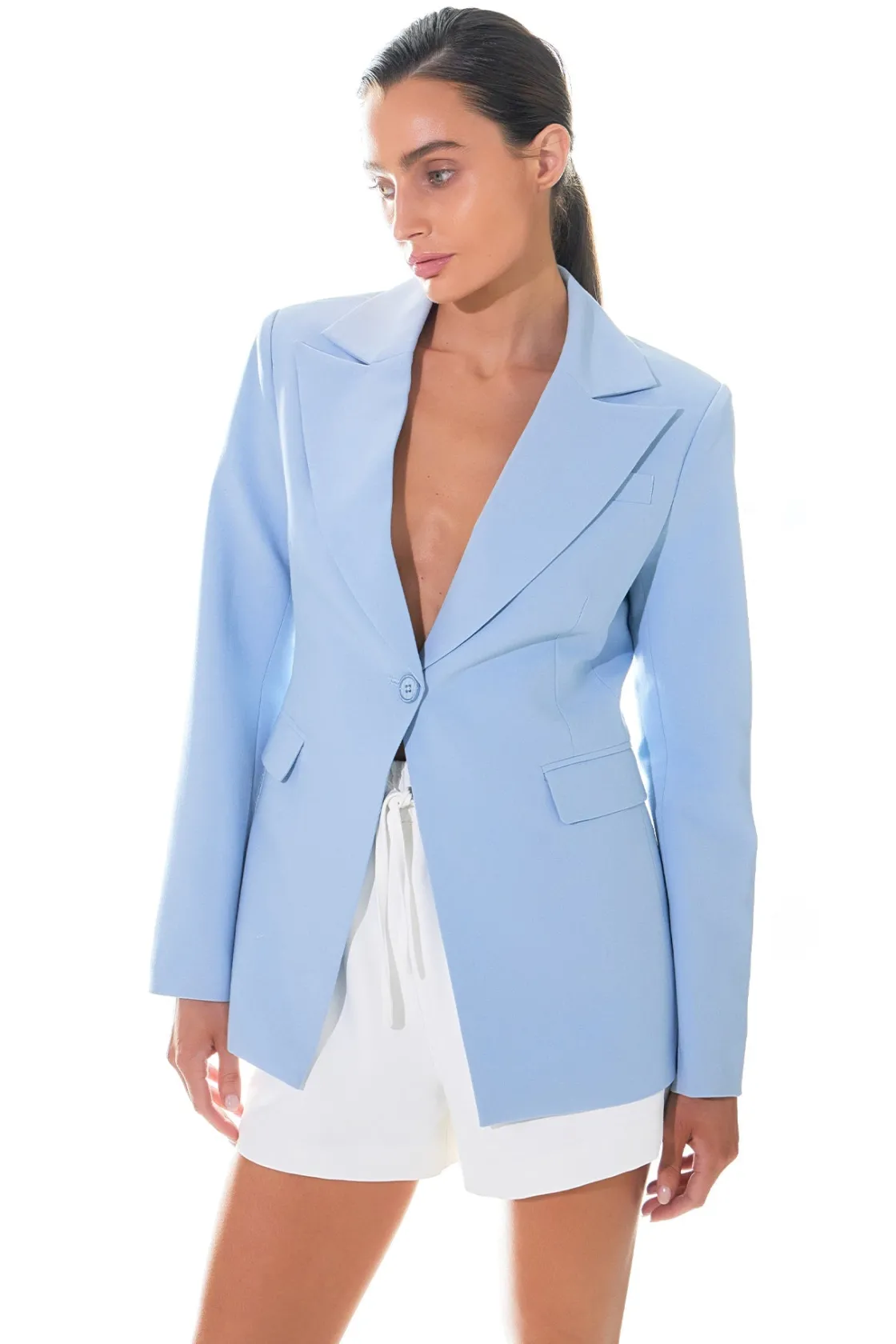 grey_lab__one_button_fitt_3.webp GREY LAB Blazers | Tops*- One Button Fitted Blazer LIGHTBLUE