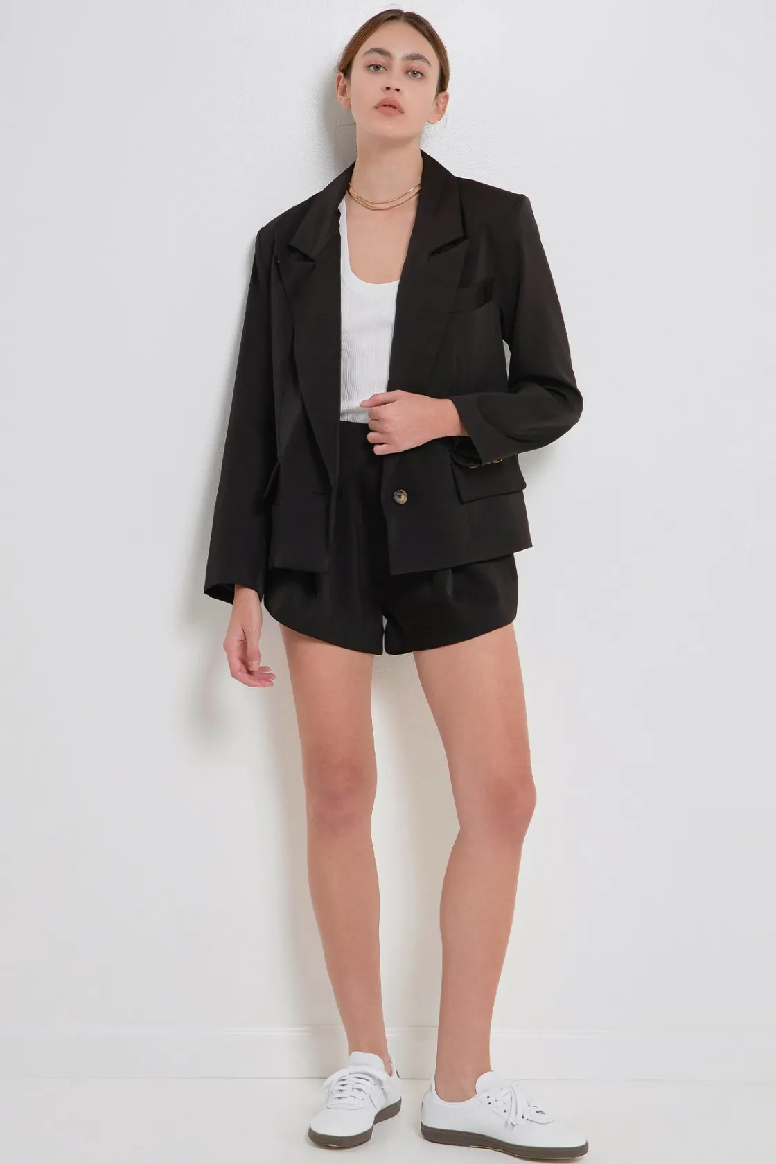grey_lab__one_button_sati_6.webp GREY LAB Matching Sets | Blazers*- One Button Satin Blazer