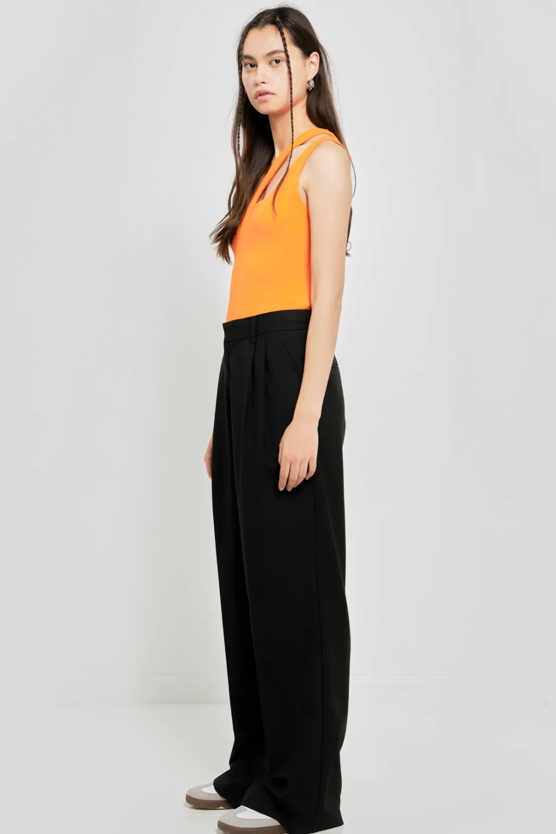grey_lab__one_shoulder_cu_2.webp GREY LAB Sweaters & Knits | Tops*- One Shoulder Cut-out Detail Knit Bodysuit ORANGE