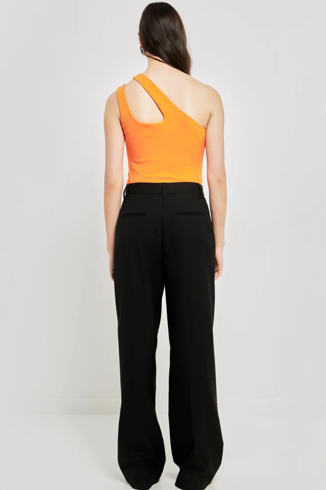 grey_lab__one_shoulder_cu_3.webp GREY LAB Sweaters & Knits | Tops*- One Shoulder Cut-out Detail Knit Bodysuit ORANGE