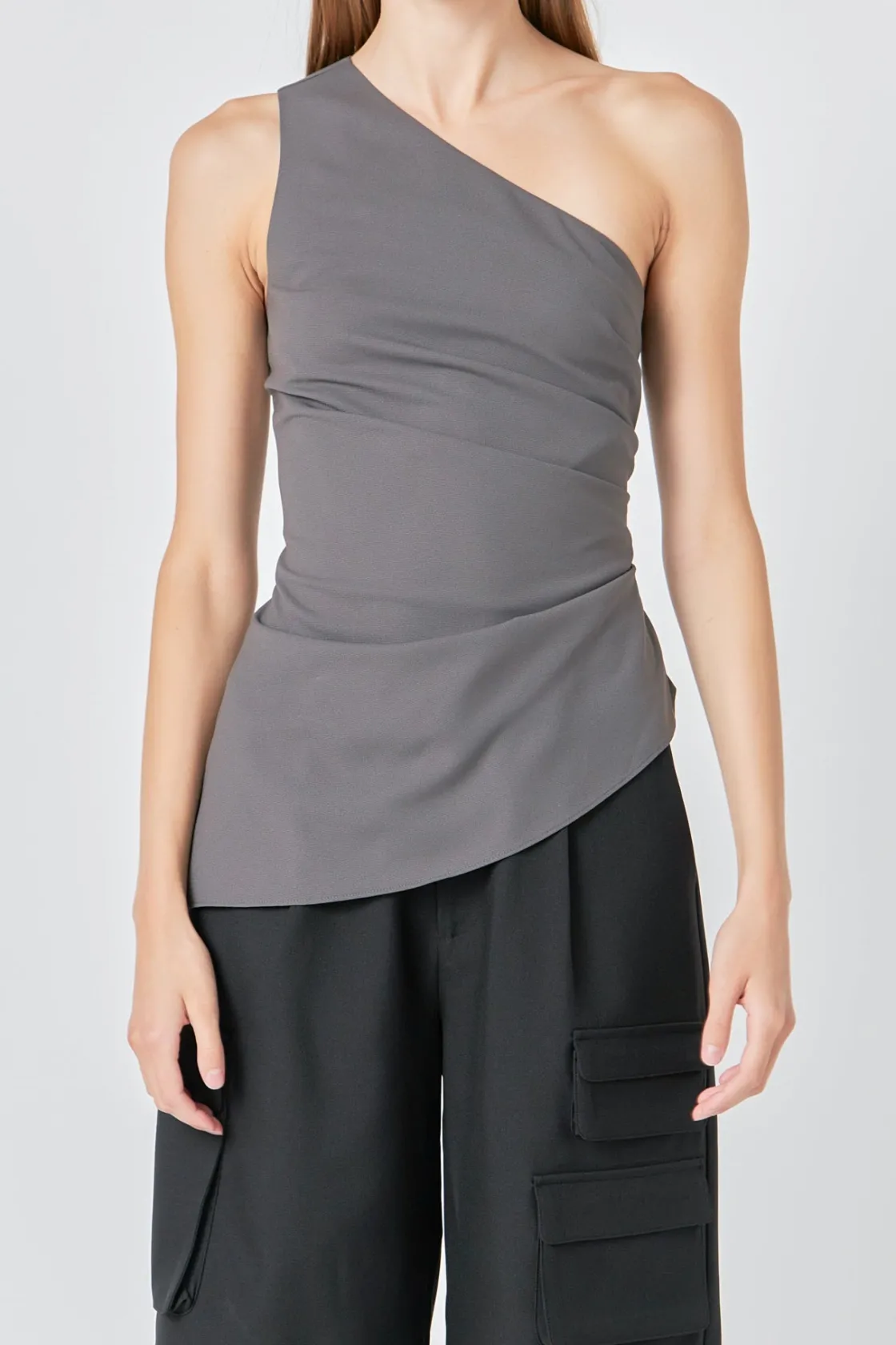 grey_lab__one_shoulder_ru_1.webp GREY LAB Tops*- One Shoulder Ruched Top