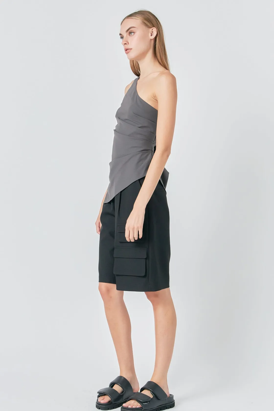 grey_lab__one_shoulder_ru_2.webp GREY LAB Tops*- One Shoulder Ruched Top