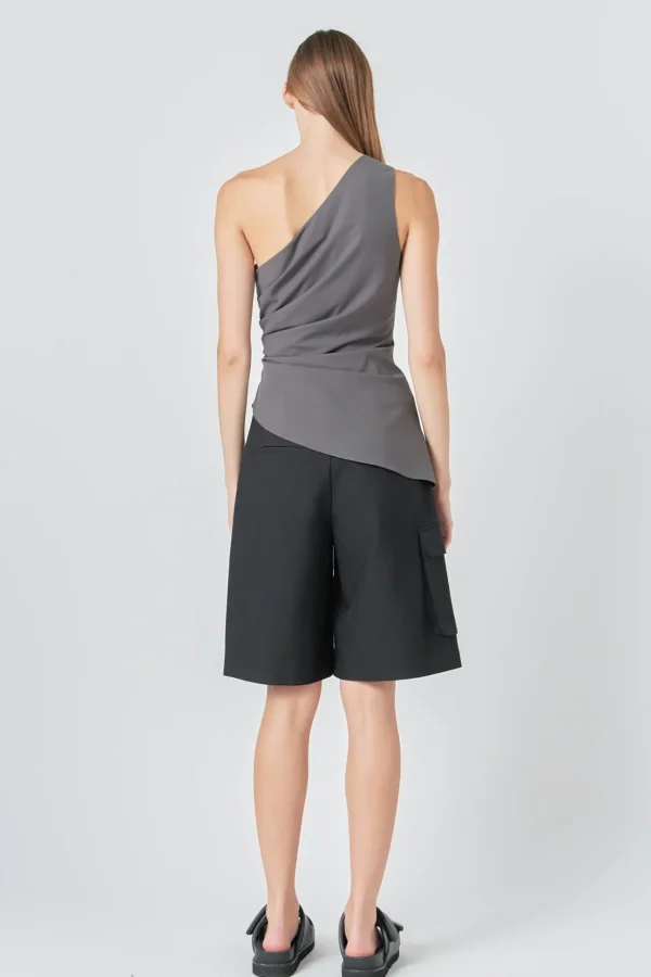 GREY LAB Tops*- One Shoulder Ruched Top