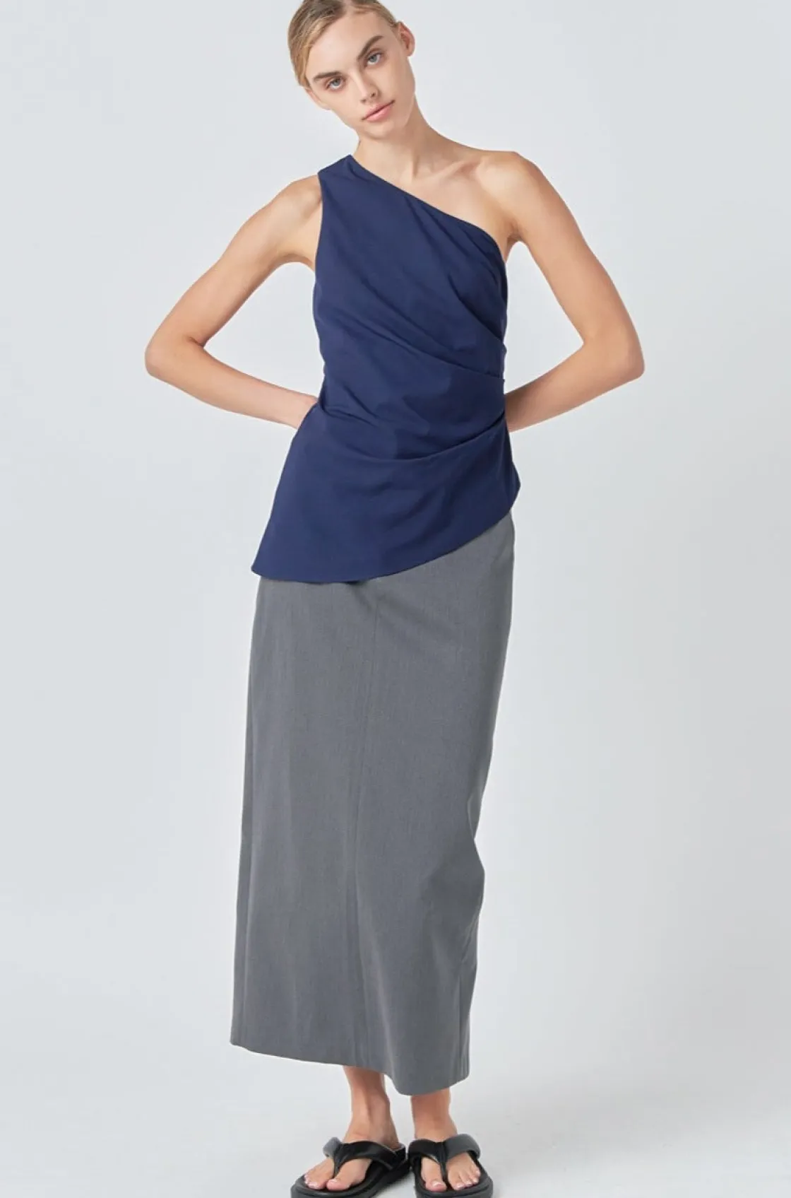 grey_lab__one_shoulder_ru_5.webp GREY LAB Tops*- One Shoulder Ruched Top