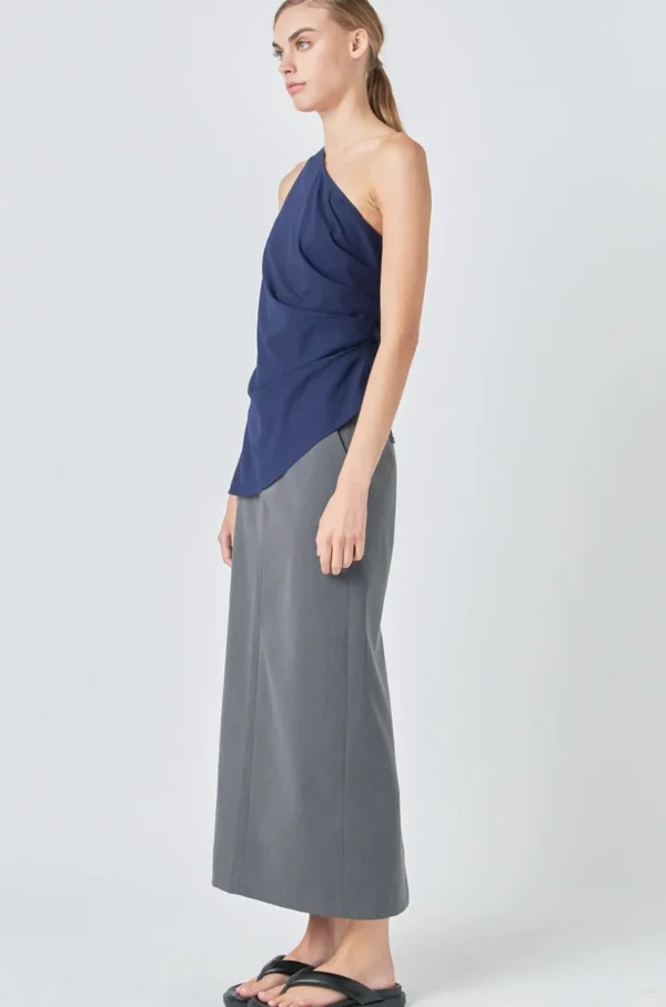 GREY LAB Tops*- One Shoulder Ruched Top