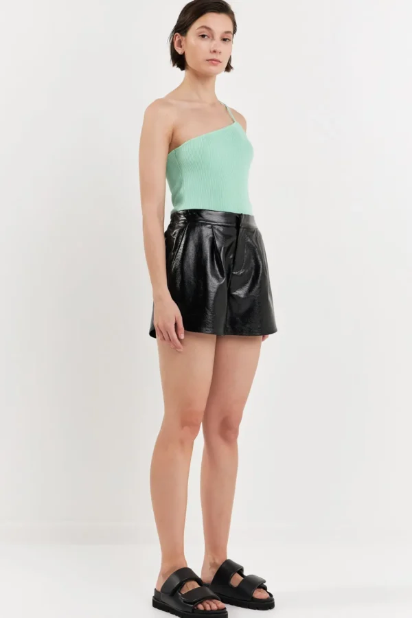 GREY LAB Sweaters & Knits*- One Shoulder Strap Knit Tank Top SAGE