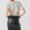 GREY LAB Tops*- Open Back Cropped Top
