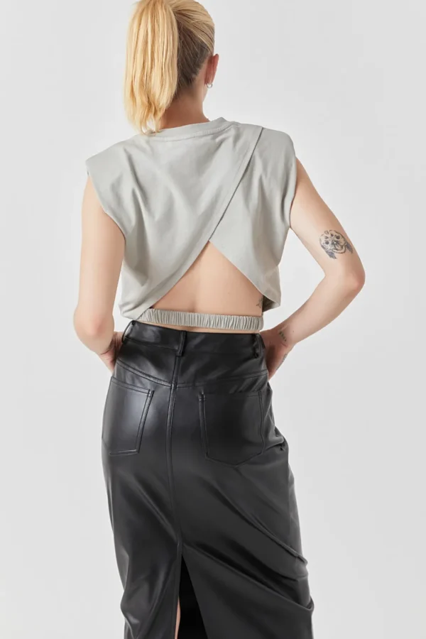 GREY LAB Tops*- Open Back Cropped Top