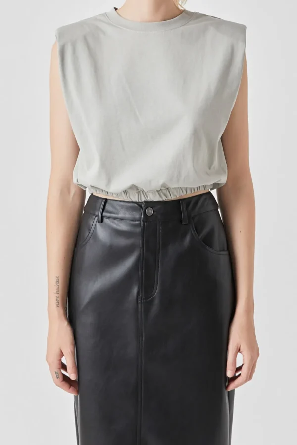GREY LAB Tops*- Open Back Cropped Top
