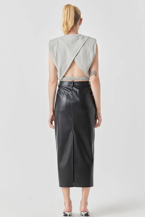 GREY LAB Tops*- Open Back Cropped Top