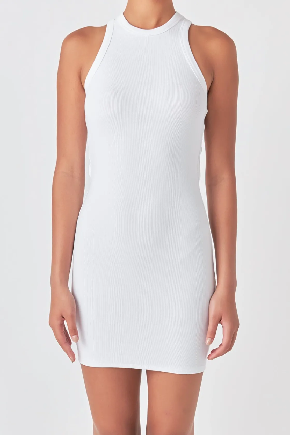 grey_lab__open_back_mini__2.webp GREY LAB Tops*- Open Back Mini Rib Dress WHITE