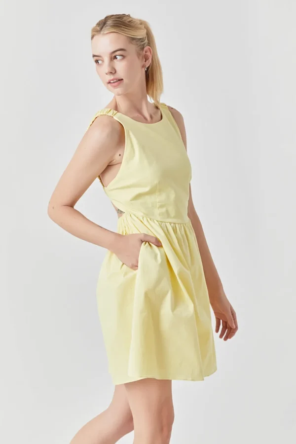 GREY LAB Little Black Dress | Tops*- Open Elastic Back Mini