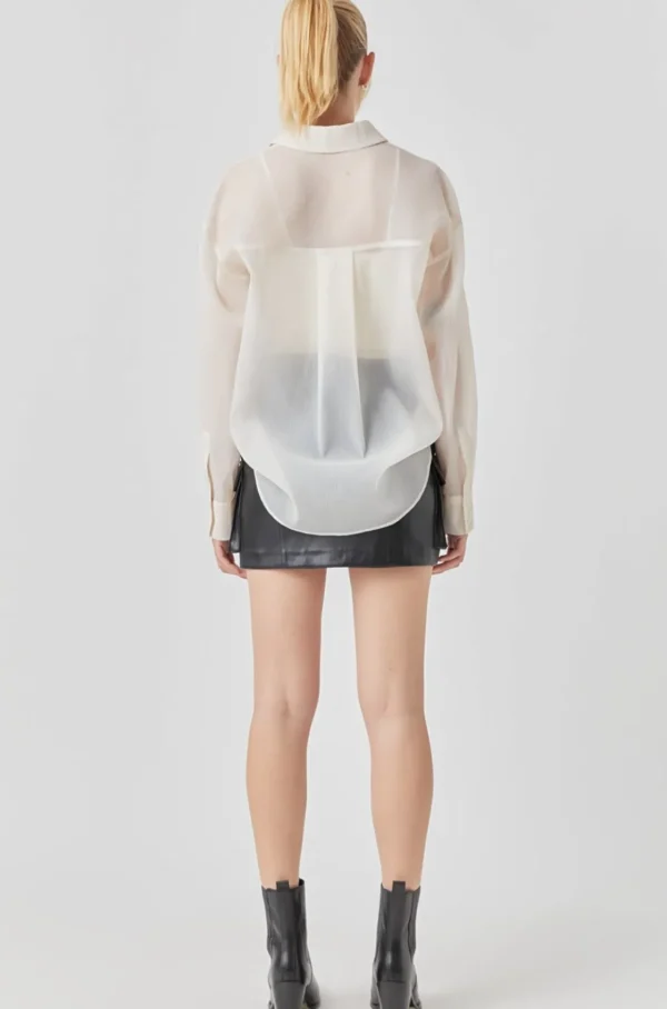 GREY LAB Shirts & Blouses*- Organza Oversized Shirt OFFWHITE