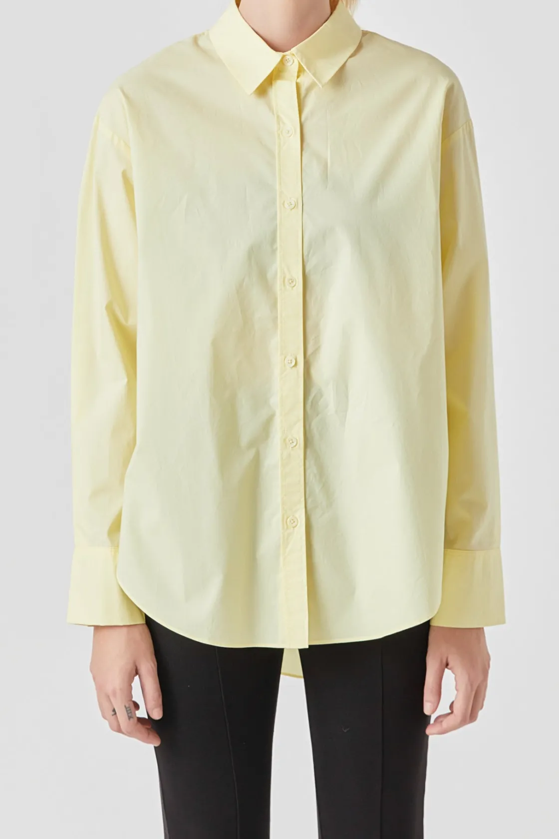 grey_lab__oversize_collar_0.webp GREY LAB Shirts & Blouses | Tops*- Oversize Collared Shirt YELLOW