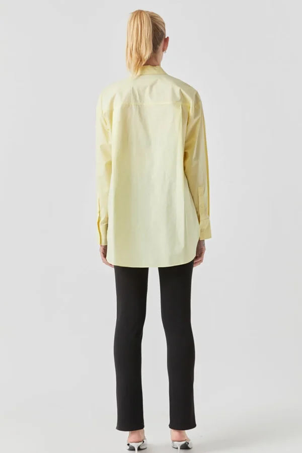 GREY LAB Shirts & Blouses | Tops*- Oversize Collared Shirt YELLOW