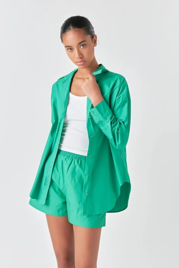 GREY LAB Shirts & Blouses | Tops*- Oversize Collared Shirt