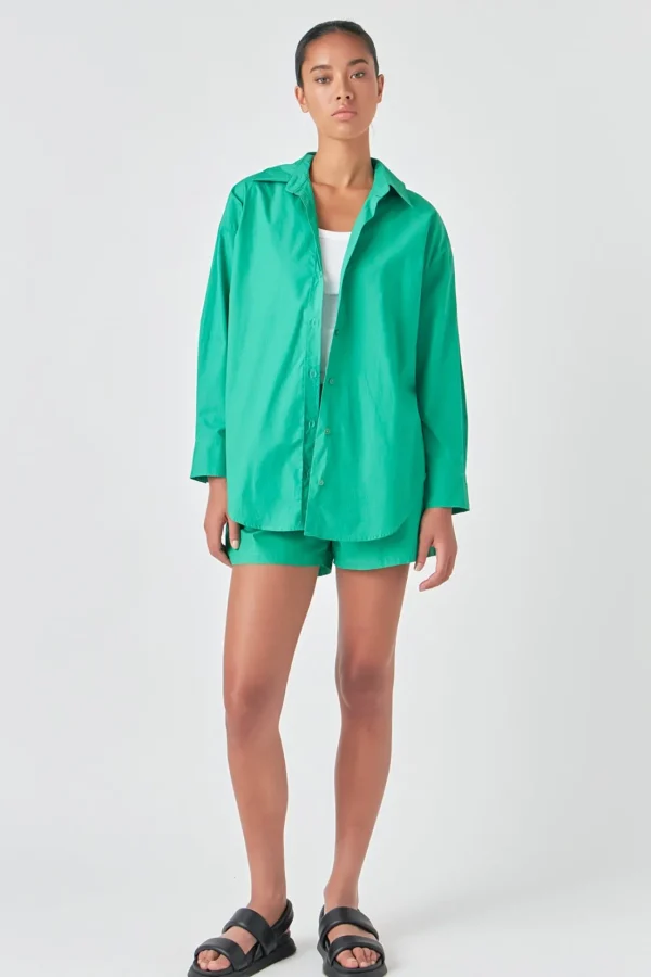 GREY LAB Shirts & Blouses | Tops*- Oversize Collared Shirt