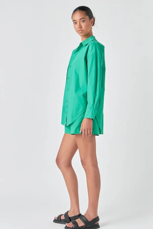 GREY LAB Shirts & Blouses | Tops*- Oversize Collared Shirt