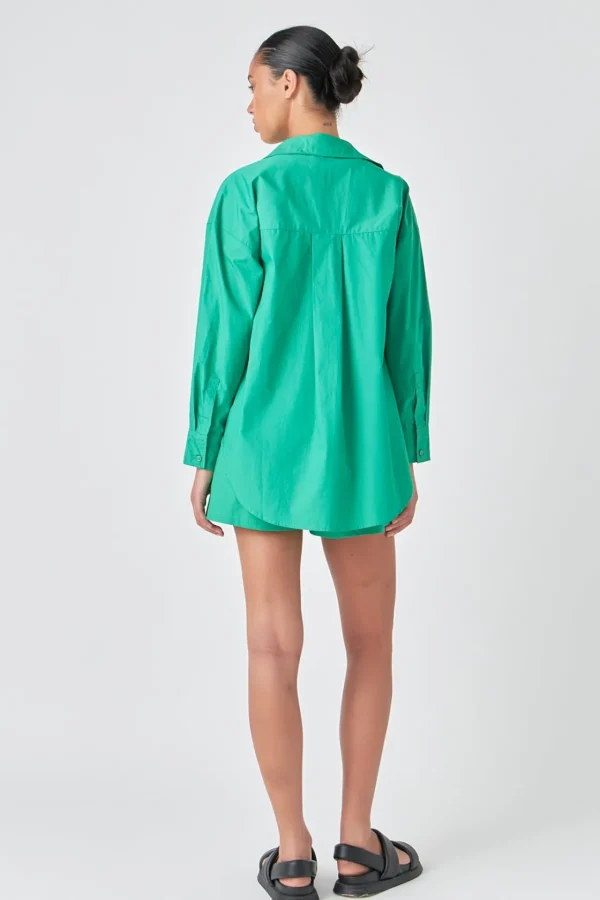 GREY LAB Shirts & Blouses | Tops*- Oversize Collared Shirt