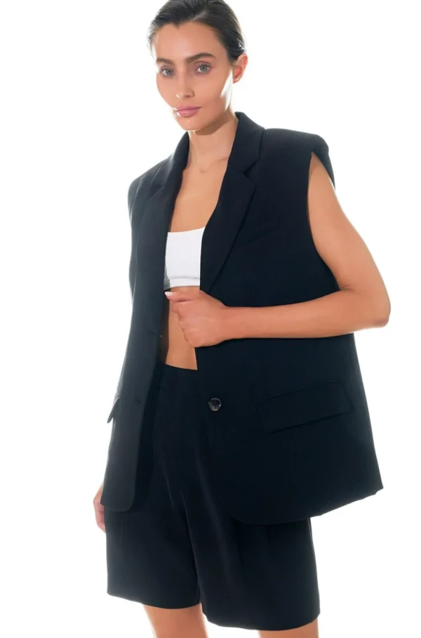 GREY LAB Matching Sets | Blazers*- Oversized Blazer Vest BLACK