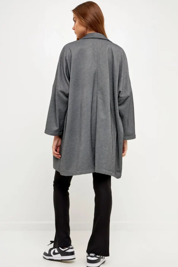 GREY LAB Jackets & Coats | Tops*- Oversized Coat with Big Pocket HEATHERGREY