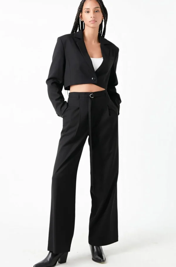 GREY LAB Blazers | Tops*- Oversized Cropped Blazer BLACK