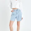 GREY LAB Shirts & Blouses | Tops*- Oversized Cropped Shirts with Pocket WHITE