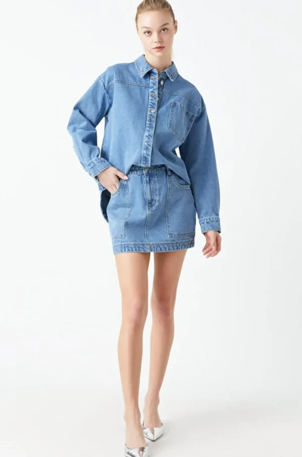 GREY LAB Denim | Shirts & Blouses*- Oversized Shirt DENIM