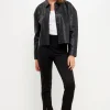 GREY LAB Jackets & Coats | Tops*- Oversized Faux Leather Jacket BLACK