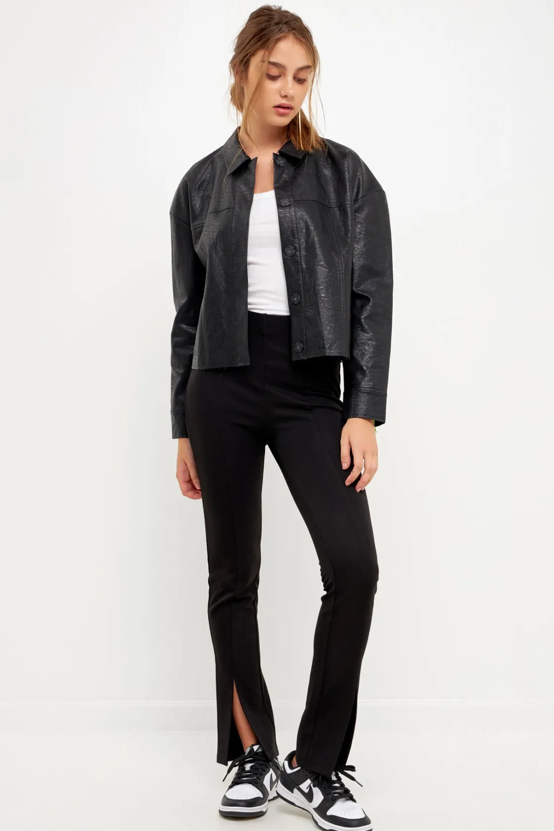 grey_lab__oversized_faux__0-1.webp GREY LAB Jackets & Coats | Tops*- Oversized Faux Leather Jacket BLACK