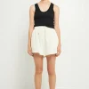 GREY LAB Shorts & Skorts | Tops*- Oversized Linen Shorts CREAM