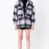GREY LAB Jackets & Coats | Tops*- Oversized Plaid Shacket with Pockets