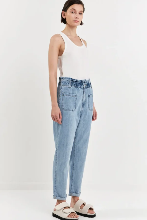 GREY LAB Denim | Tops*- Paperbag Waist Jeans DENIM