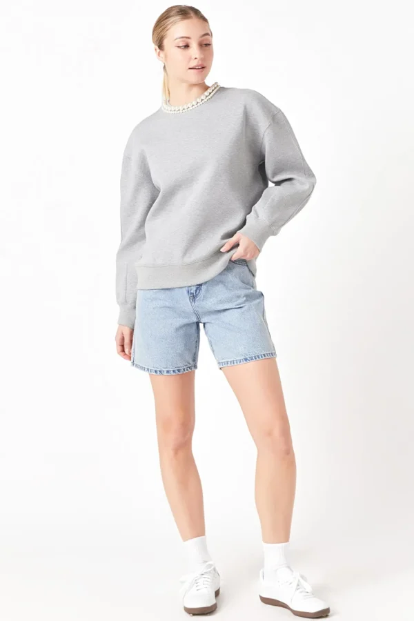 GREY LAB Sweaters & Knits | Tops*- Pearl Necklace Sweater GREY