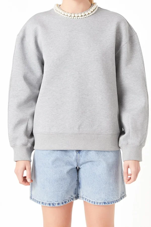 GREY LAB Sweaters & Knits | Tops*- Pearl Necklace Sweater GREY
