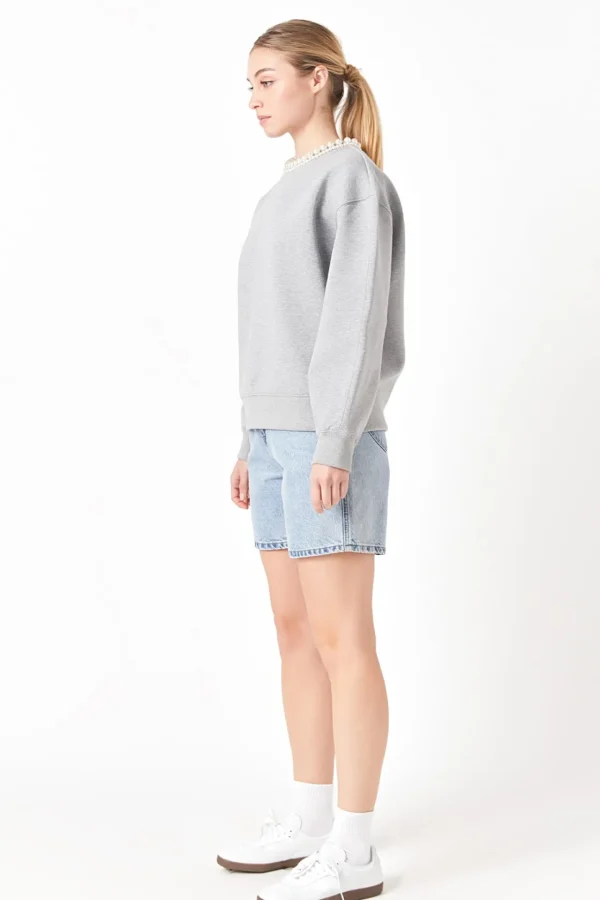 GREY LAB Sweaters & Knits | Tops*- Pearl Necklace Sweater GREY