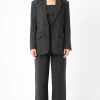 GREY LAB Matching Sets | Blazers*- Pinstriped Oversized Blazer BLACK