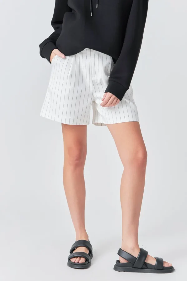 GREY LAB Shorts & Skorts | Tops*- Pinstriped Shorts IVORY