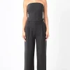 GREY LAB Matching Sets | Tops*- Pinstriped Tube Top BLACK