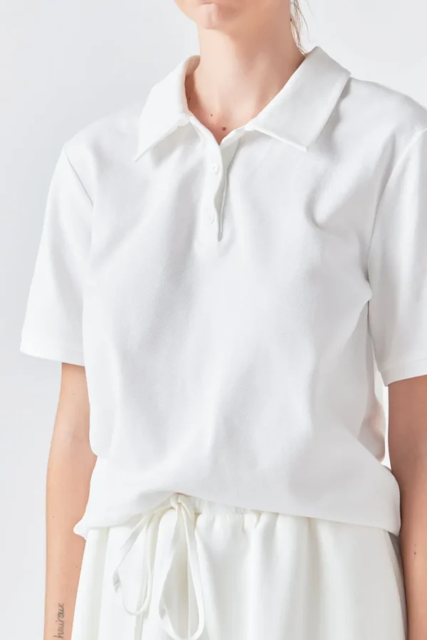 GREY LAB Shirts & Blouses | Tops*- Pique Polo Shirt