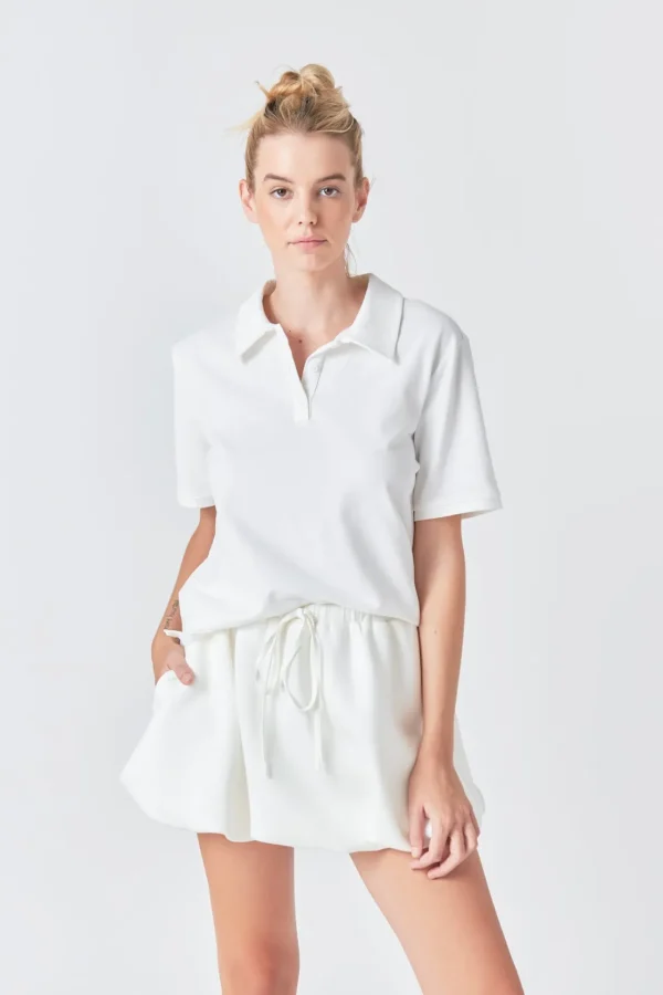 GREY LAB Shirts & Blouses | Tops*- Pique Polo Shirt